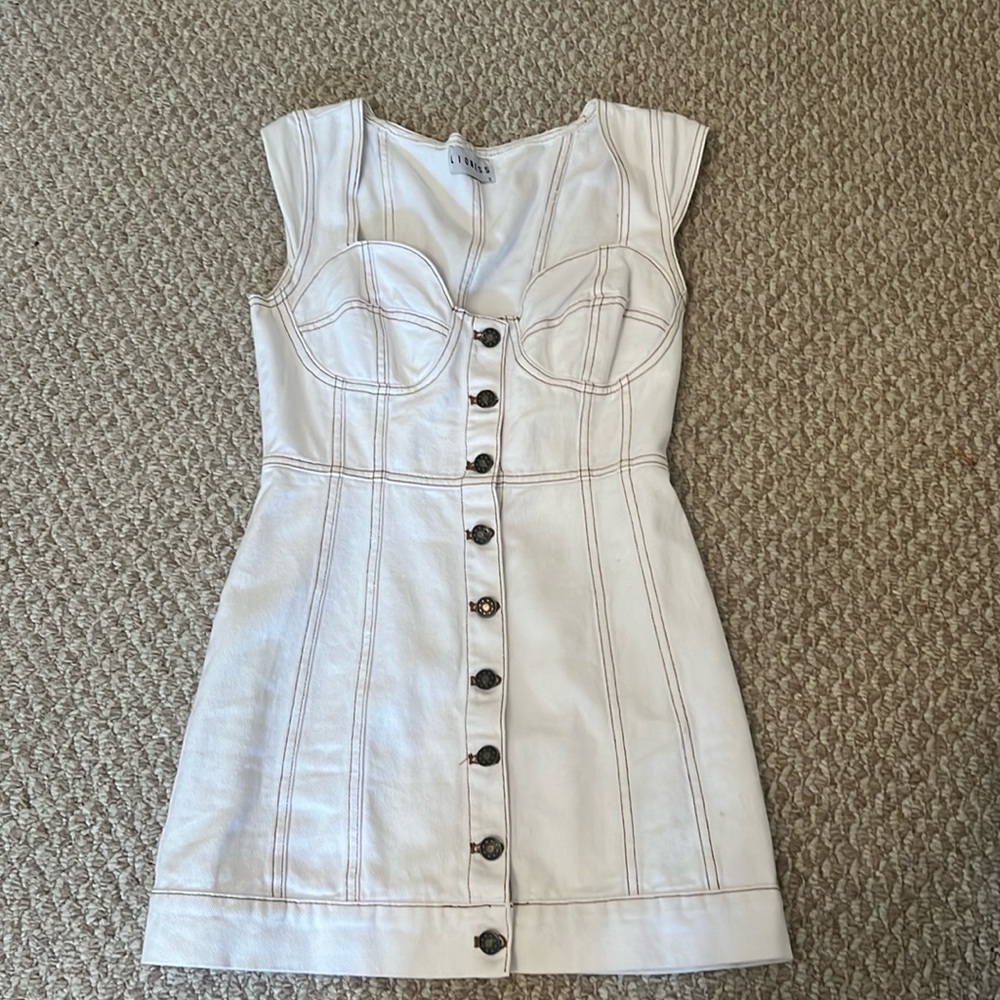 White denim dress
